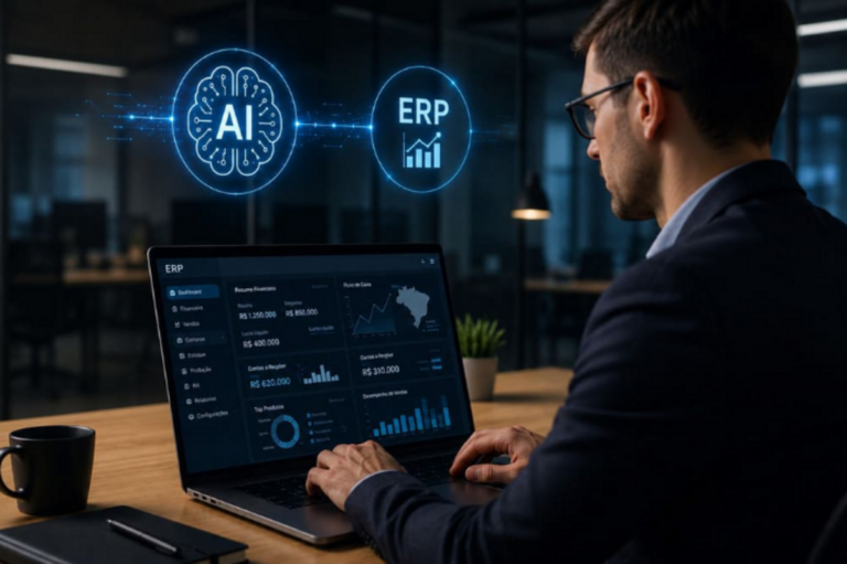 Uso de IA dobra em empresas brasileiras e impulsiona o ERP Uso de IA dobra em empresas brasileiras e impulsiona o ERP